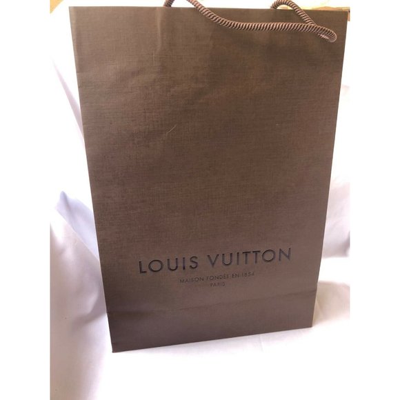 Louis Vuittons Paper Shopping Bag Brown 14" x 9.6" x 4.3" - Picture 4 of 10